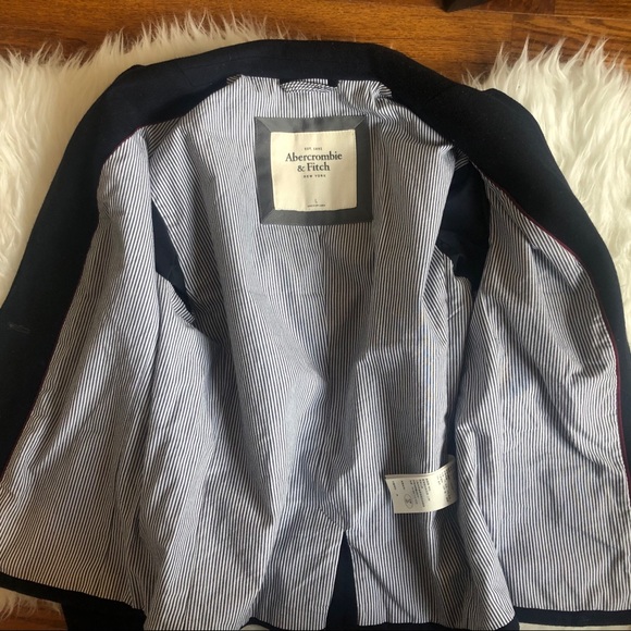 Abercrombie Fitch navy wool preppy blazer/Jacket L - Picture 6 of 11